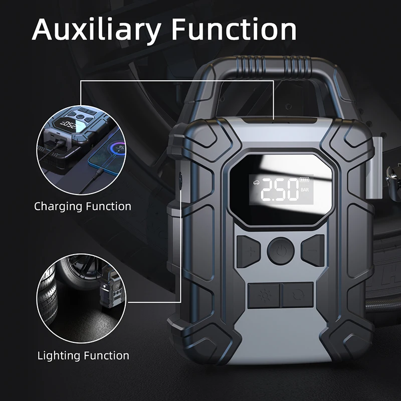 Portable 150PSI Air Compressor Wireless Tire Inflator Universal 7500mAh Car Electric Tyre Air Pump - view 6