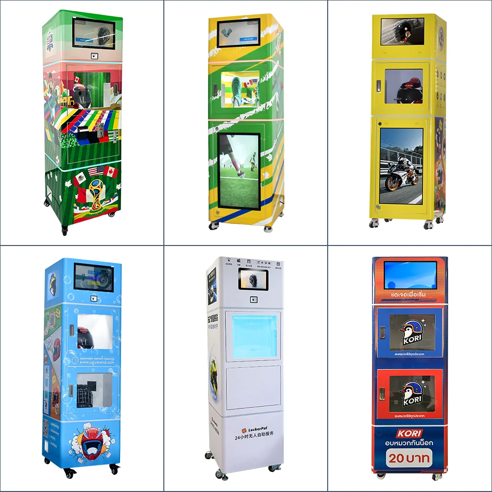 Комерсиална двойна машина за почистване на шлемове с фабрична персонализация от UPUS – машина за пране и сушене на шлемове, почистваща машина