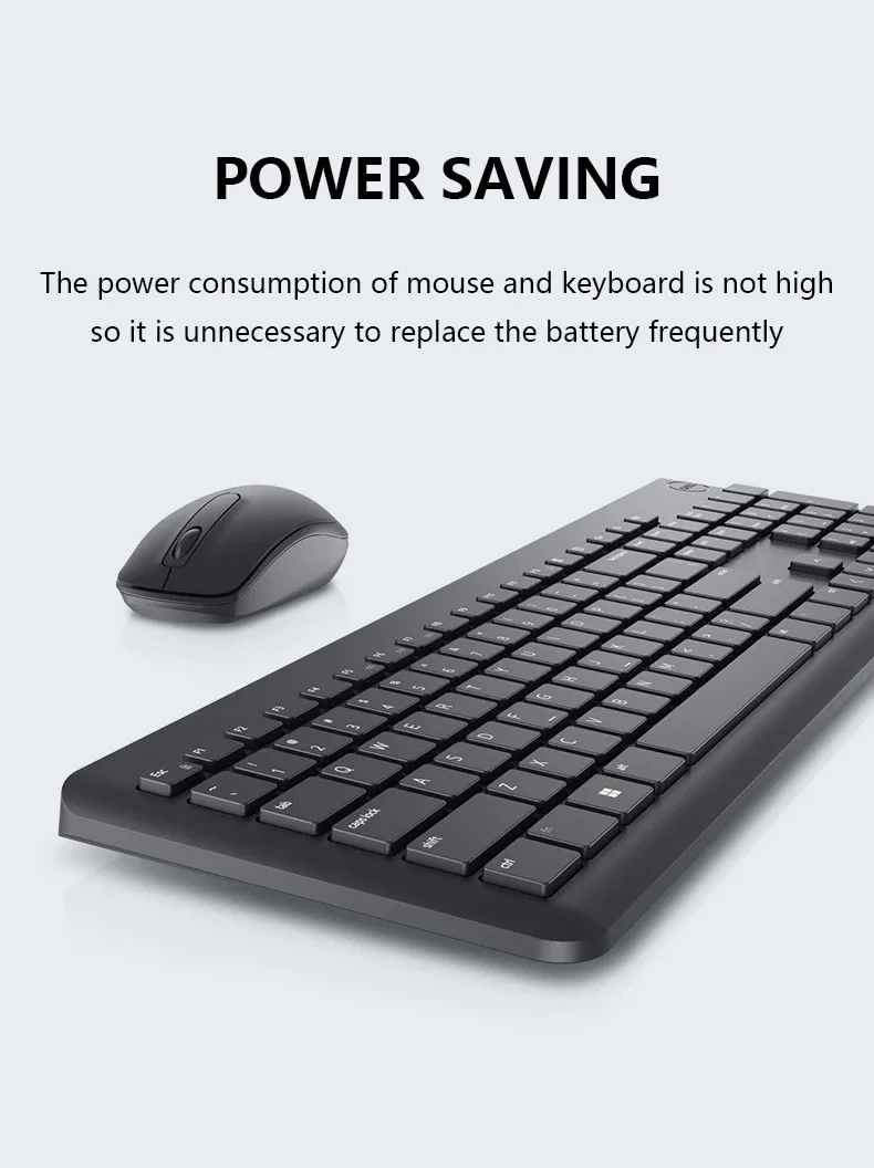 Dell Km3322w Wireless Keyboard Mouse 1000 Dpi Combo 2.4ghz Wireless