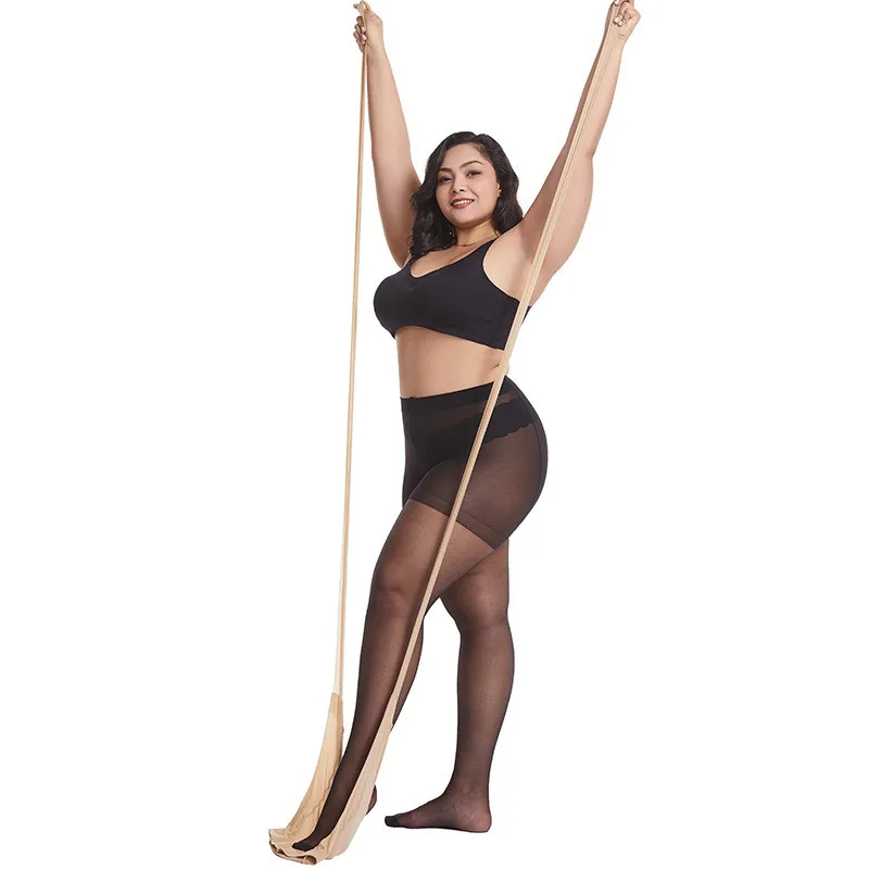 Socksmate Fat Ladies Women's Waist Sheer Tights XXXXL 110kg Obesity Toe Hosiery Seamless Pantyhose Stockings Latin Extra Large