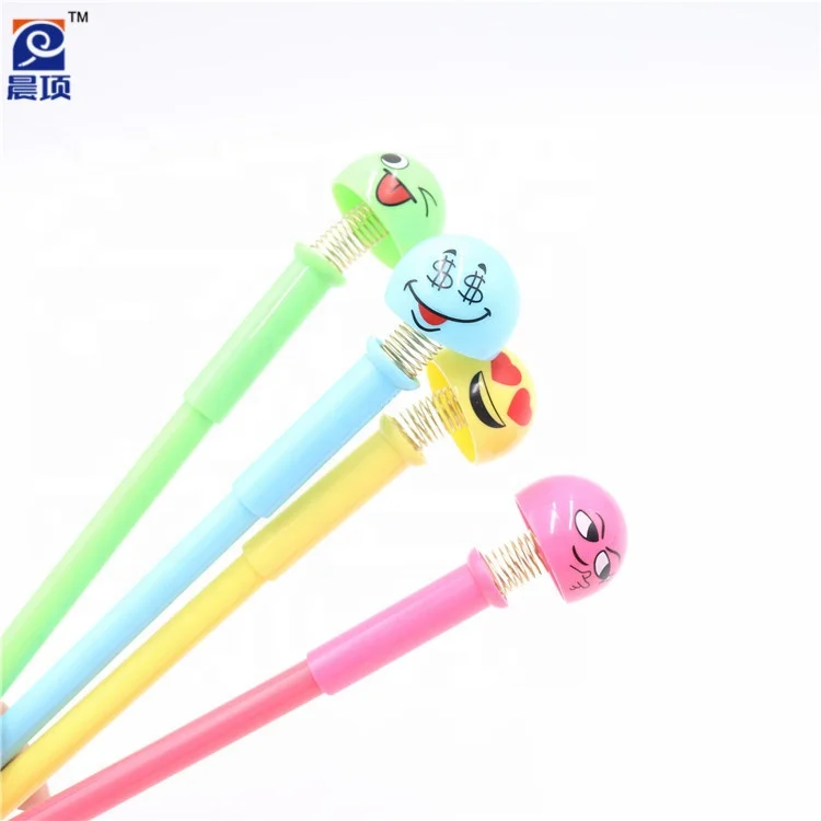 Новинка ручка с движущимися головами кукольная улыбающимся лицом прыгающая голова пружинный вибратор плюшевая