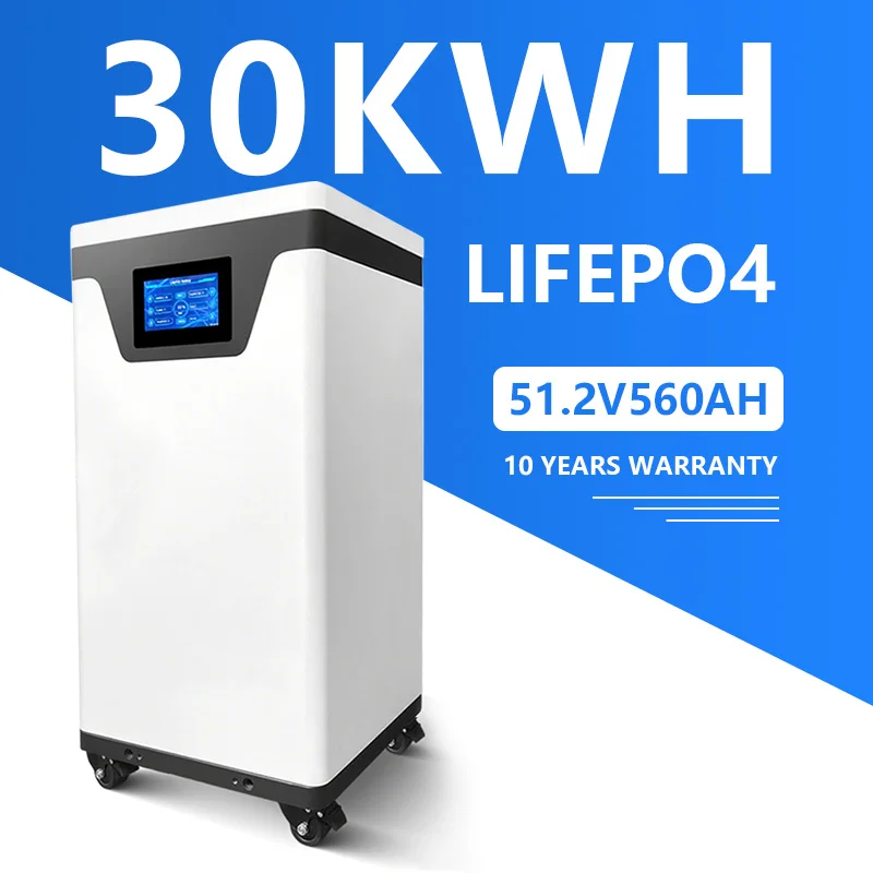 Touchscreen 48V 280Ah 560Ah Solar Lithium Battery Pack 10kwh 15kwh 30KWH Solar Energy System LiFePO4 Energy Storage Battery