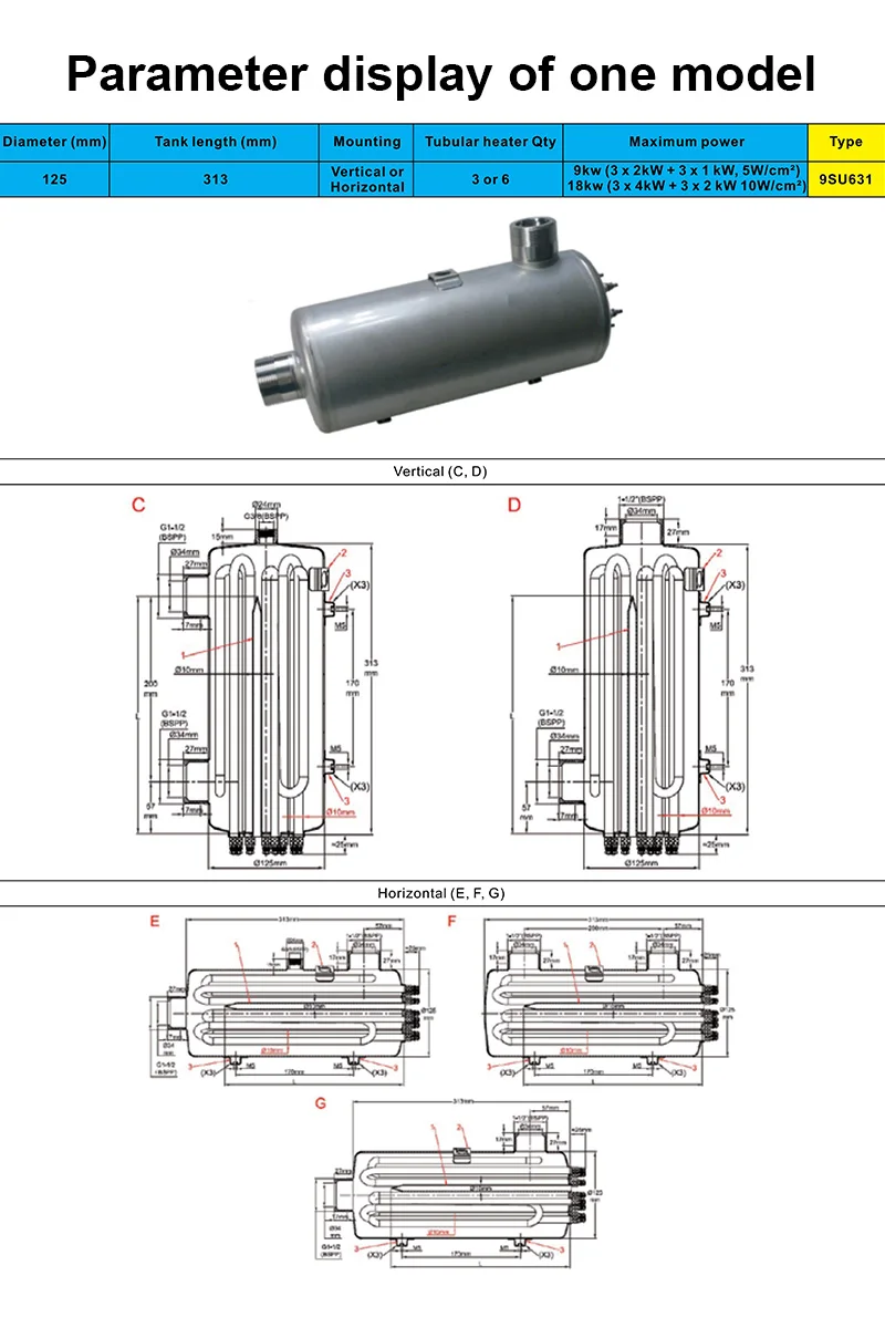 Electric Backup Heater, 9SU, 5, 7500 - detail 14