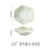 Lotus leaf saucer - white and green