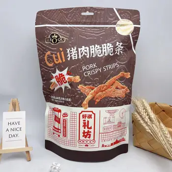 Individual 150g Pork Crisp Sticks Small Packs Spicy Leisure Gluttony Meat Snacks Packaged in Bags