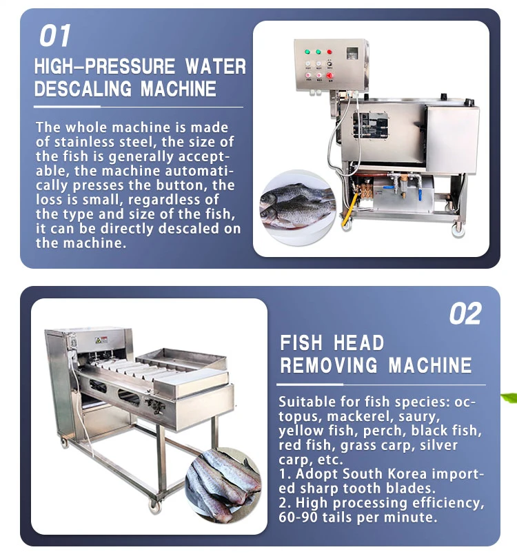 TCA High Quality Automatic  Fish Cleaning Descaling Fillet Processing Line Making Machine for Catfish Fish Red Snapper Tuna Fish