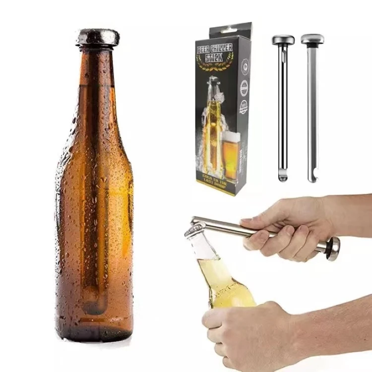 Stainless Logo Customized Beer Chiller Stick 2pcs