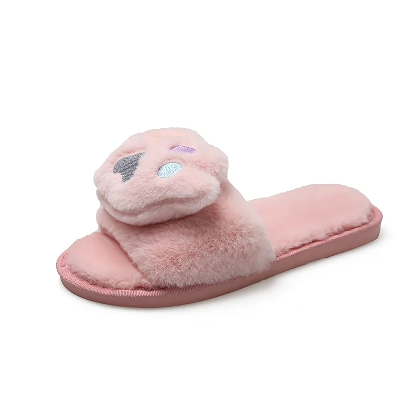 Wholesale Winter Women's Fur Plush Soft for Cute Fashion Warm Fluffy TPR Sole New Style