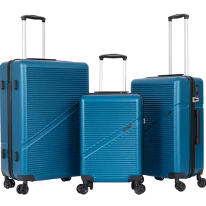 Unisex Luxury Modern Trolley Travel Bags Custom Logo Wholesale Light Weight ABS Zipper Closure Zippered Luggage Sets