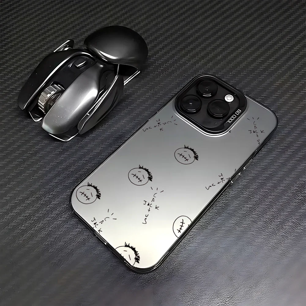 Luxury Travis Scott Cactus Jack Electroplate Phone Case for 16/15/14/13/12/11 Pro/Pro Max/X/XR/XSMAX/8/7 Plus Candy Matte