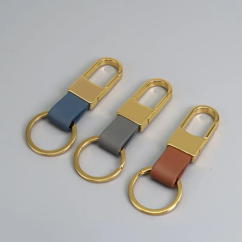 Leather Car Key Holder And Organizer Pouch With Metal Ring_voghion.com