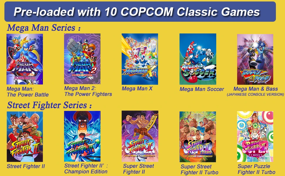 Retro Station Capcom Arcade Console - Pre-Loaded Handheld for Retro ...