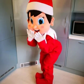 MOQ 1 PCS  elf boy Christmas mascot costume cosplay party carnival costume adult dress kid birthday advertising dancing