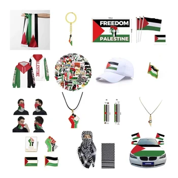 CCY Hot Free Palestine All Product Kuffiyeh Scarfs Tudung Mark Palestine Hoodie Palestine Flag Stickers Necklace