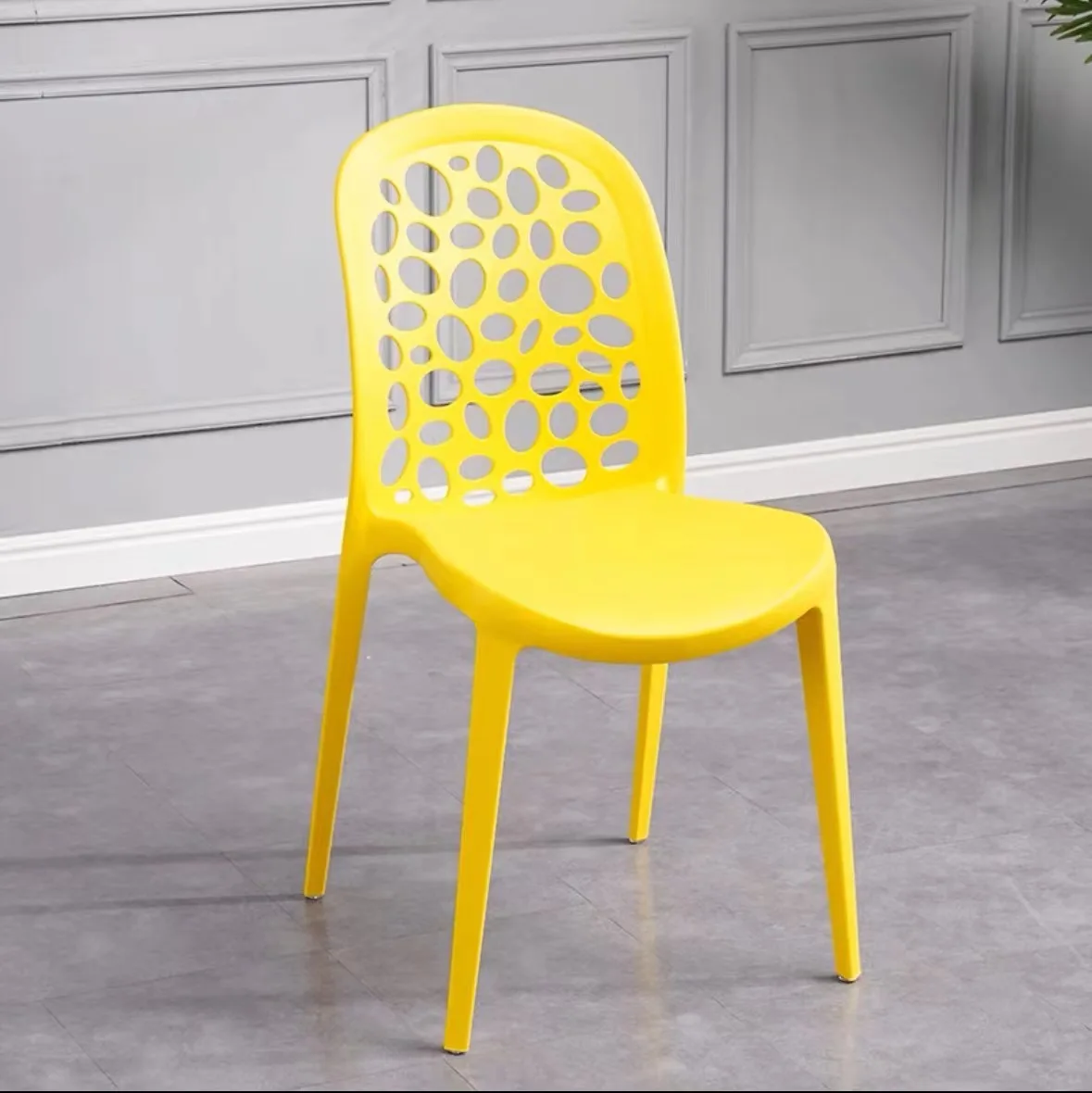 Designer Pp Chair Nordic Modern Durablet Stackable Able Set Restaurant Cafe Outdoor Garden Cafe