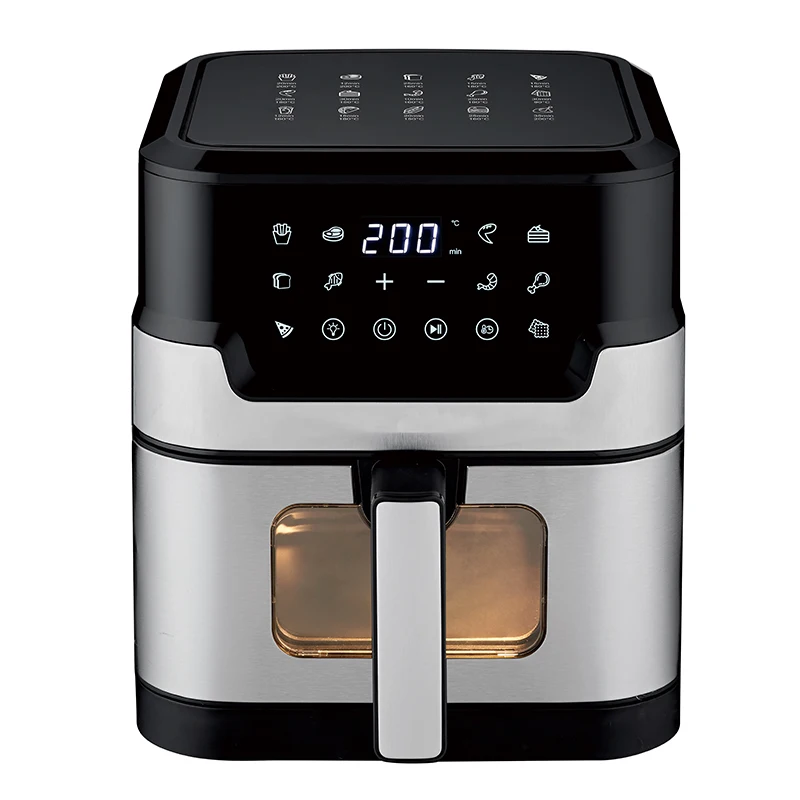 Ss 9l Air Fryer,1700w Air Fryer With Visible Window,All Ss Wrapped ...