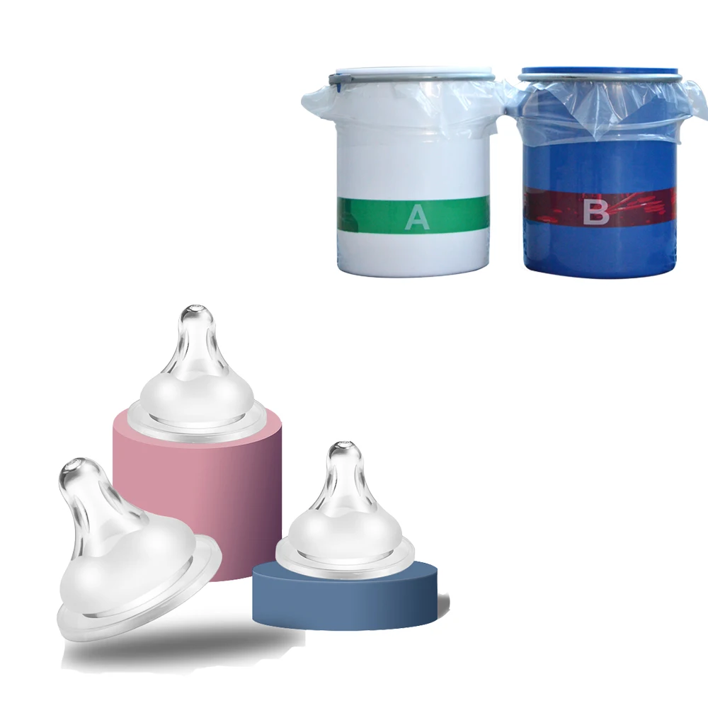 LSR Liquid Silicone Rubber with 15 Shore Hardness and 1:1 Mixing Ratio for Transparent Baby Nipples