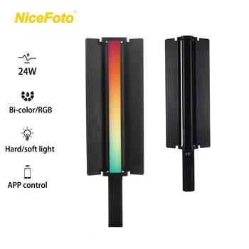 NiceFoto TC-C2 Portable Professional 5200mAh Round Film Fill Photographic RGB Handheld LED Video Tube Light Stick