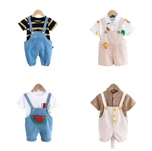 2020 Summer 1 Year Bebby Toddler Kids 6 12 Mons Baby Clothes One Sets Big Boys Clothing Sets for Hot Selling