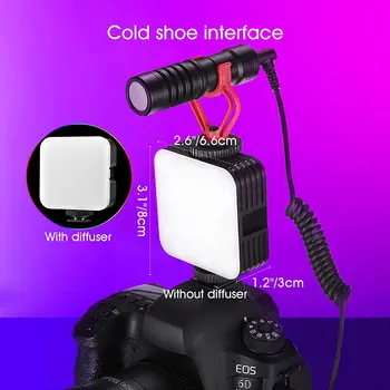 NEEWER Magnetic RGB Video Light Full Color RGB61 LED Camera Light with 3 Cold Shoe Mounts Small Panel Light product image
