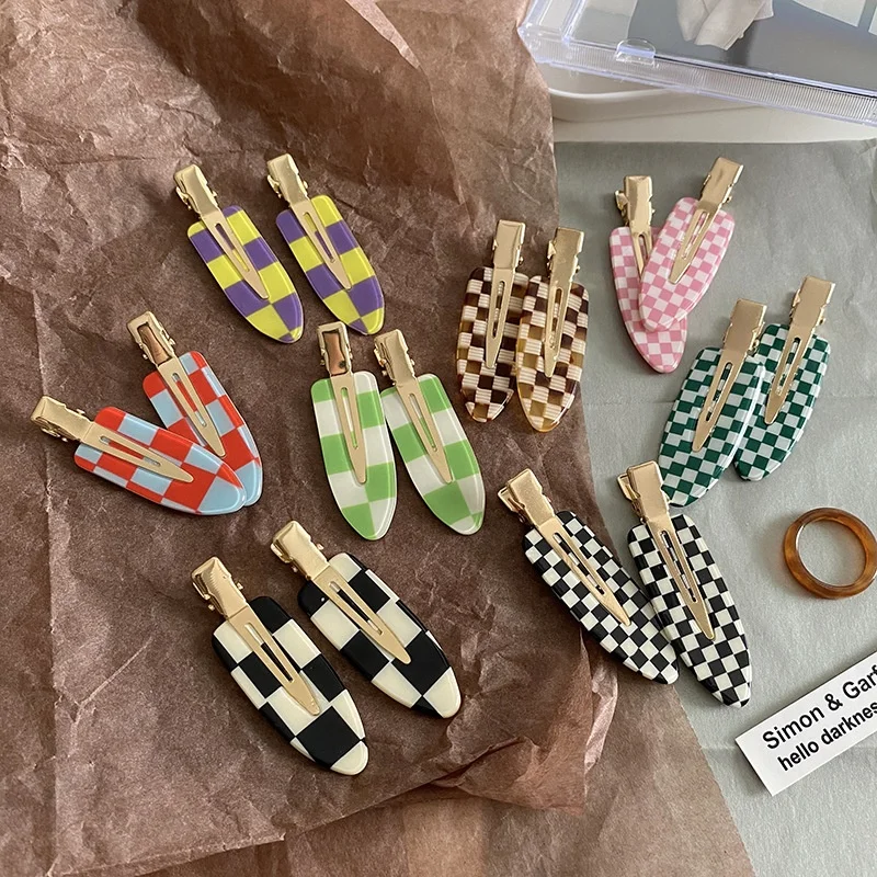 Custom Shovel Duck Flat Dent Bangs Salon Makeup Check Hair Clips