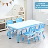 Sky blue white desktop-1 table 4 chairs