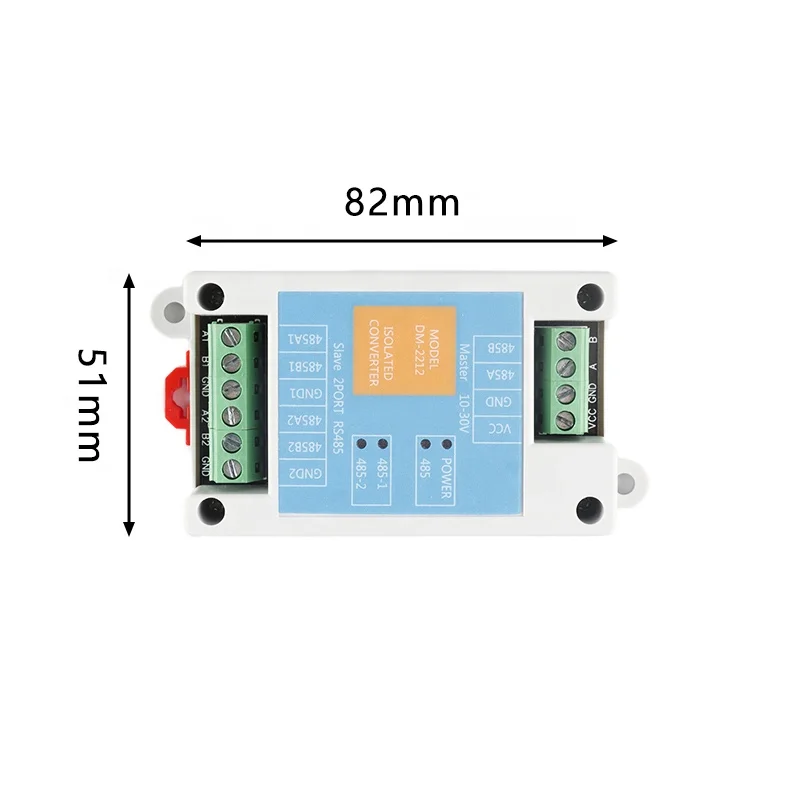 2 Channel Photoelectric Isolation Signal Converter Module Rs485