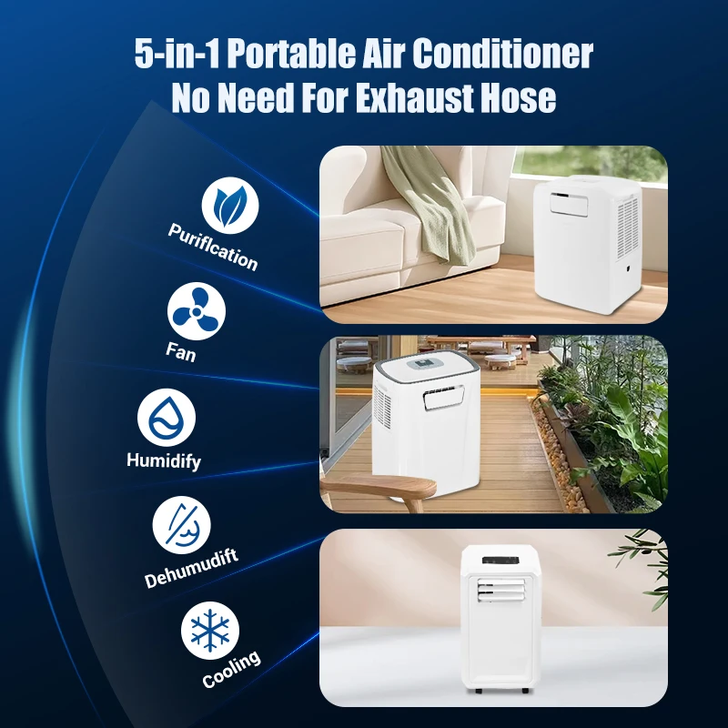 4 in 1 Hoseless Portable Automotive Household air Conditioner Mobile Portable Ac air Conditioner Cooling Without Pipe