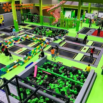 Saudi 3000 Square Meters Trampoline Park  Jumping Sports Park Franchise Case Indoor Playground Kids Play Area