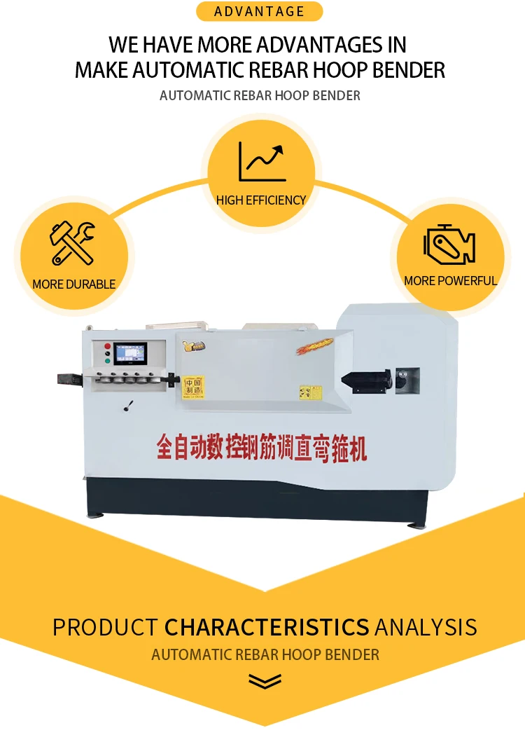Long Warranty 1 Year Automatic Stirrup Bender Cnc Rebar Bending Machine Cnc Steel Bar Bending Hoop Machine for Steel Bar factory