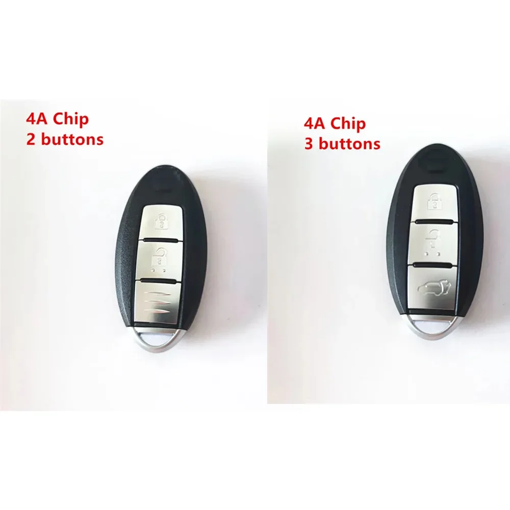 2/3 Button Smart Remote Key for Nissan Qashqai J11 X-Trail T32 S180144102 434MHz  4A Chip