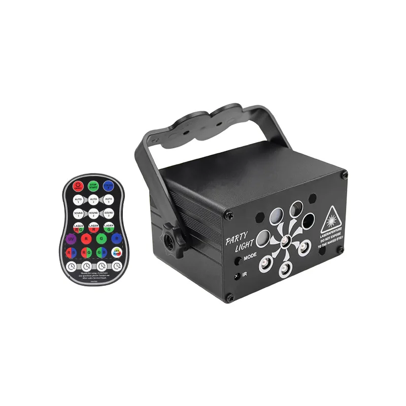 Disco Light RGB LED Laser Stage Beam Lighting Sound Activated DJ Party Lights With Strobe Flash Effect Usb Power Projector Lamp