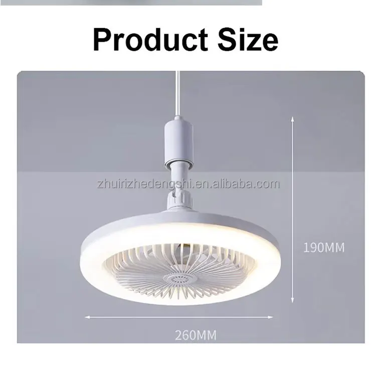 Hot Sale LED Lamp Fan E27 Three Color and 3600/6000K Screw Lamp Constant Ceiling Fan for Bedroom Living Room