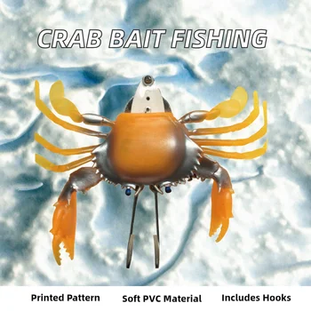 Customized PVC Crab Bait Artificial Seawater Fishing Lure Soft Baits for Stream Lake River & Boat Trolling Accessories – Soft Lure – view 3