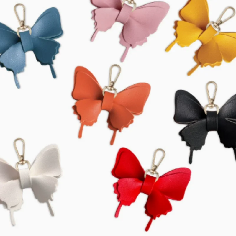 Creative Butterfly Butterfly Leather Key Holder And Keychain_voghion.com