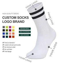 Custom logo wear-resistant sports socks men cotton basketball soccer football sock