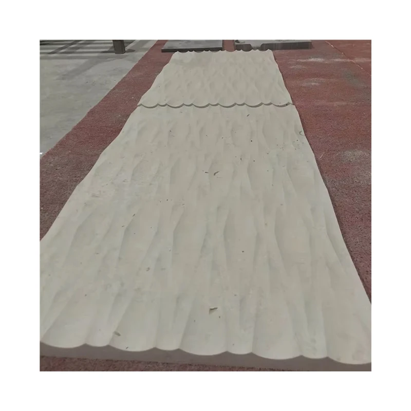 Pannello murale 3D per decorazione moderna, piastrella in marmo bianco Carrara, intaglio CNC per interni