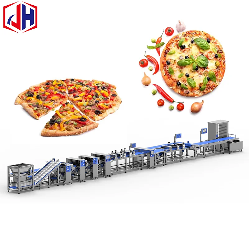 Industrial pizza forming machine CE certified product line for pizza assembled pizza crust line food factory