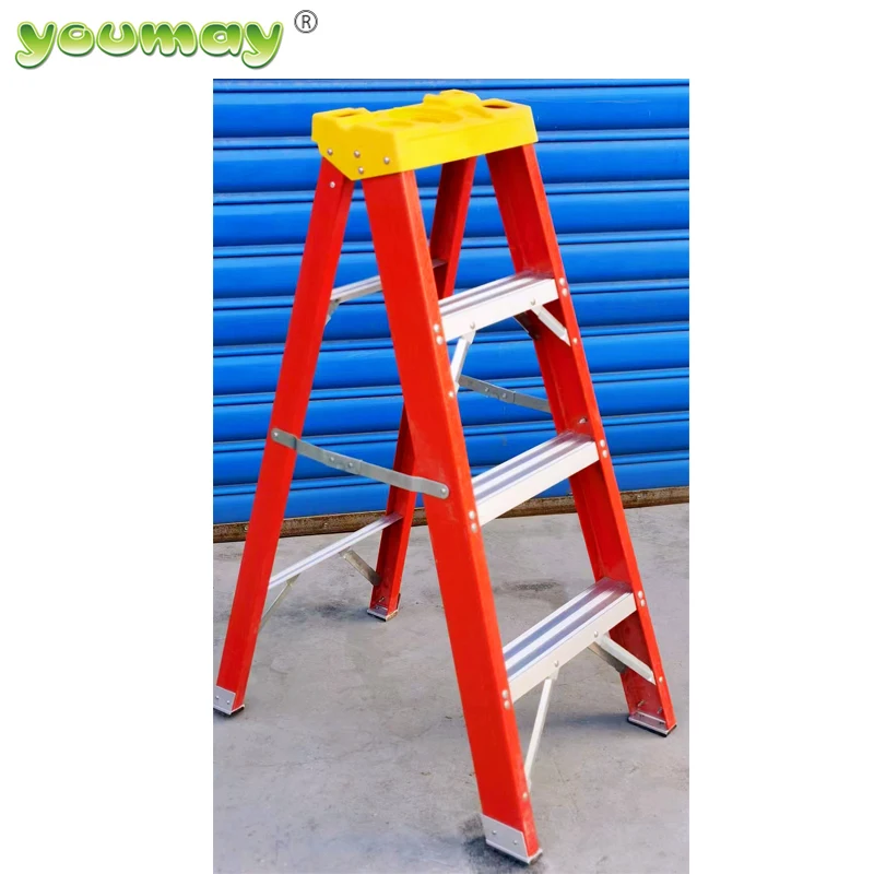 Factory Price Fiberglass Step Ladder Multipurpose Durable Ladder