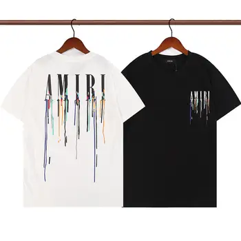 Amiry New Mens Womens Designer T Shirts Printed Fashion Man T-shirt Top Quality Cotton Casual Tees Short Sleeve Luxury Hip Hop