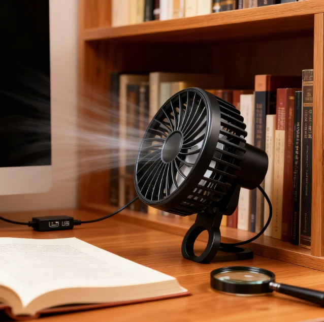 Portable Dual-head Car Fan, USB, 5V, 12V, 24V - detail 4