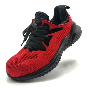 Fly-Knit Steel Toe Safety Shoes Spring Summer Autumn Fashion Unisex Sports Style Lightweight Odor-Resistant EVA Midsole Casual