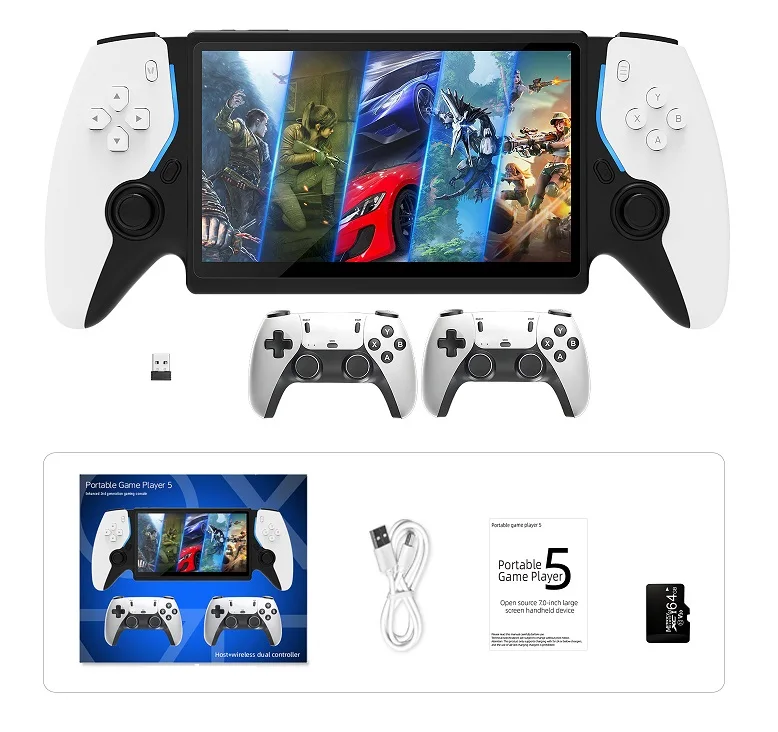 Console de jeu portable SF3500, écran 5 pouces, 64 Go, 20 000 jeux