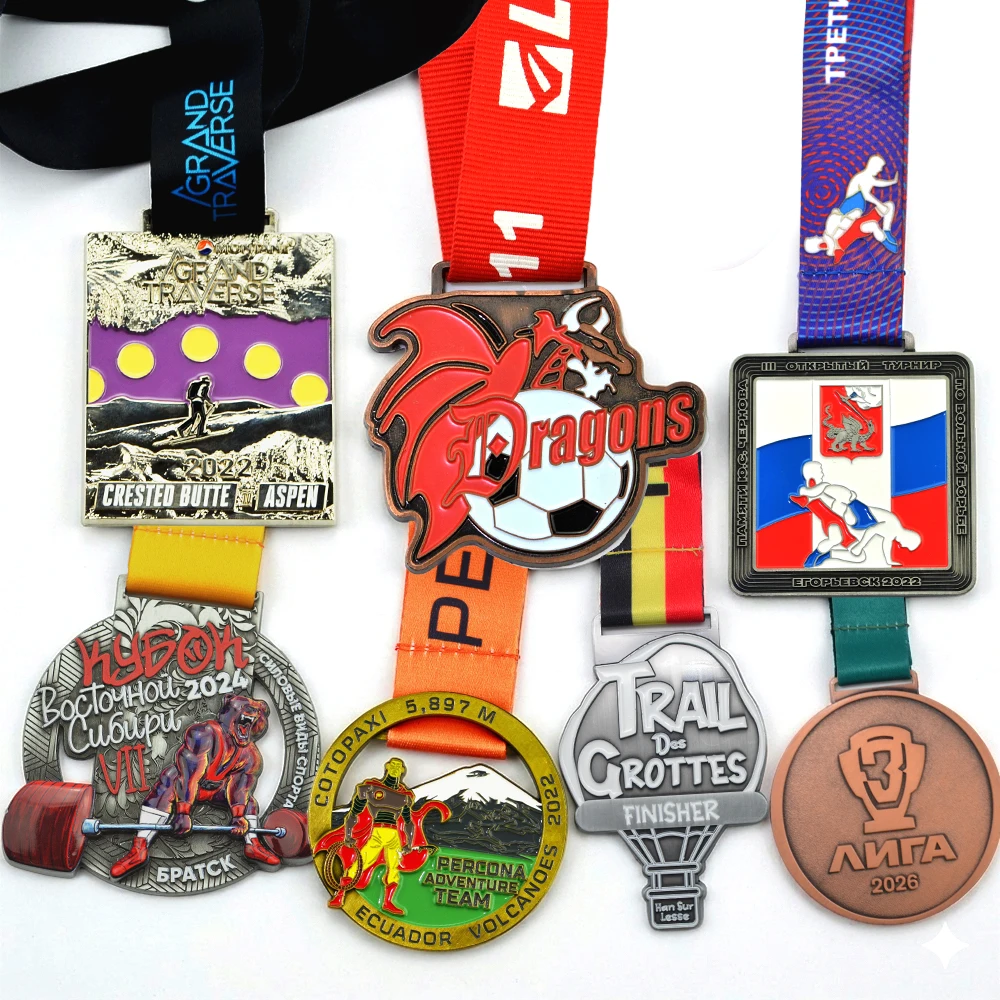 Custom Gold Silver Copper Sports Medals with Logo