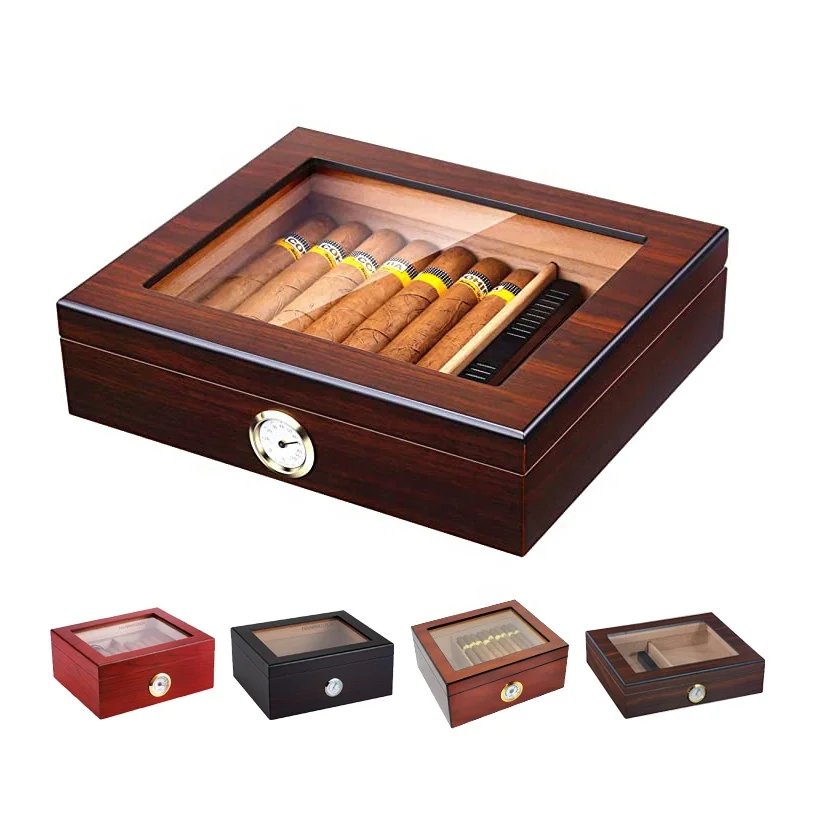 2023 Customized Handmade Cigar Humidor Wood Cigar Boxes Manufacturer