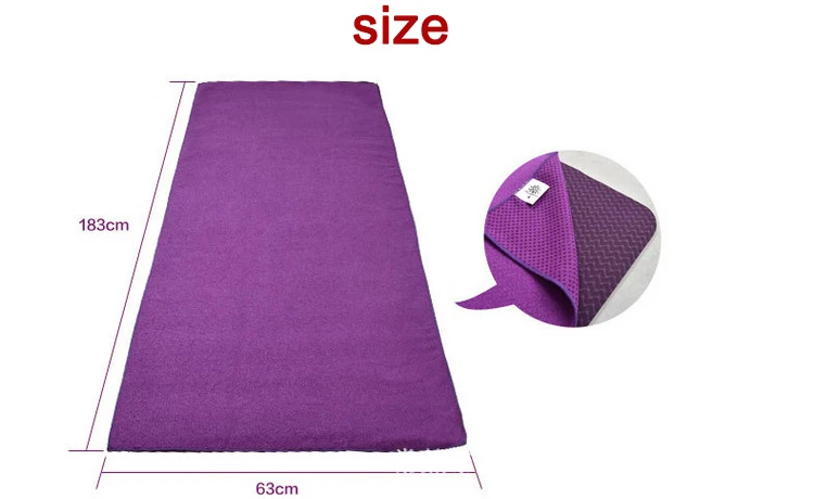 Wholesale 6-Color Non-Slip Microfiber Yoga Mat Fitness Gym Towel Back Flower Dot Design Outdoor Sports Polyester Material Custom manufacture