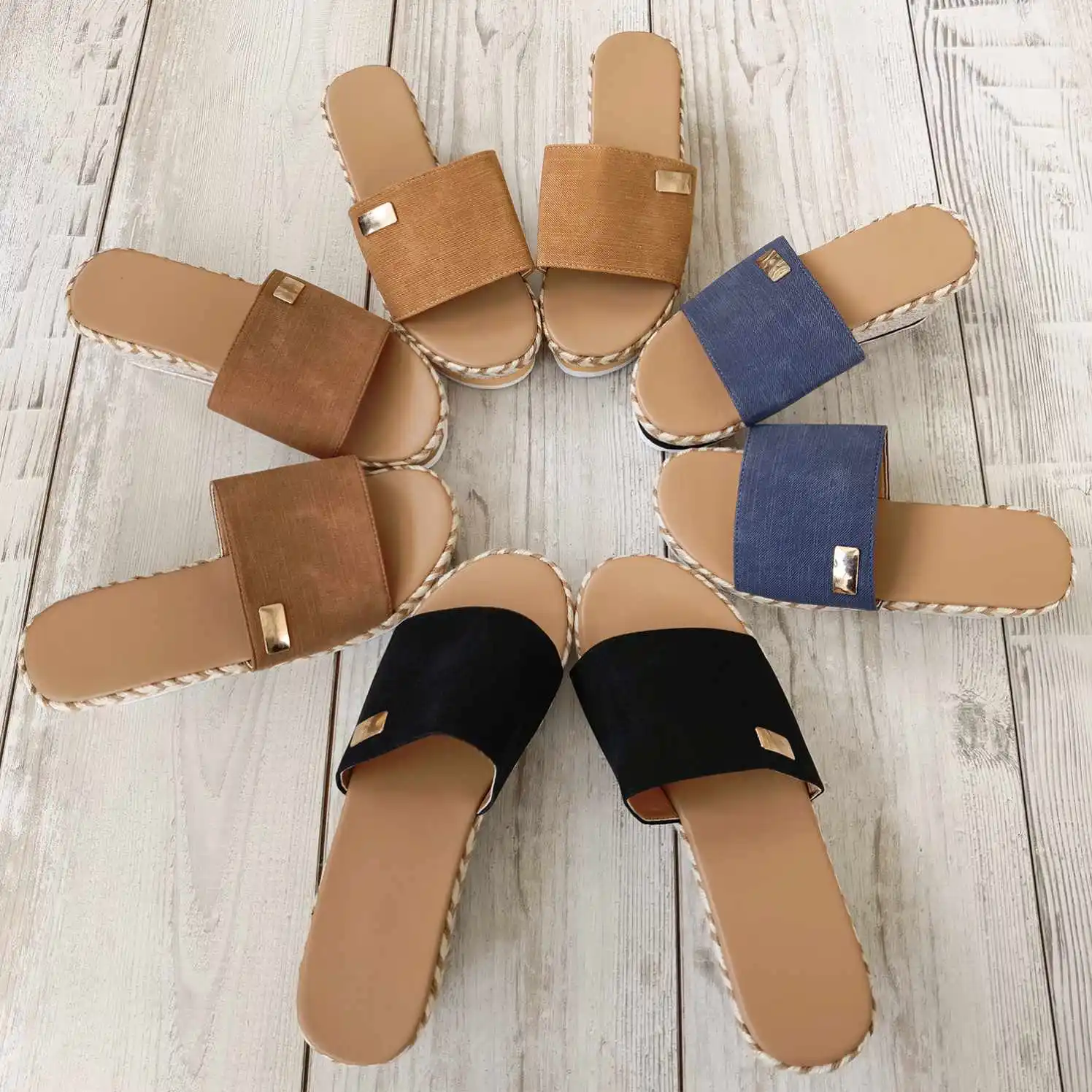 Alpargatas Informales De Lona De Cuña Alta Para Mujer,Venta Al Por Mayor -  Buy Tacón De Cuña Para Mujer,Popular De Alta Cuña Zapatillas De  Deporte,Zapatos De Mujer Cuñas Product on Alibaba.com