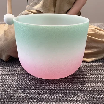 EAST Colorful Crystal Singing Bowl Gemstone Color Sound Crystal Bowl Sound Healing Instruments