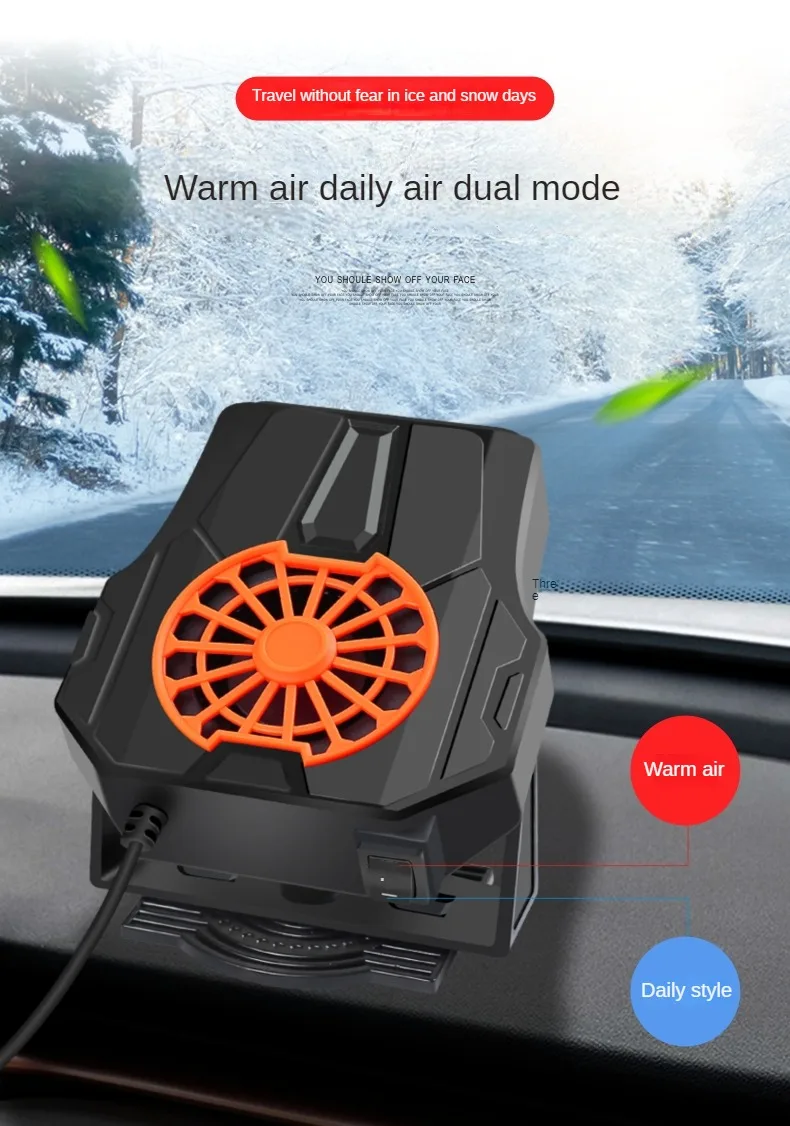 Car Fan Heater 12v/24v Auto Heater 12v Auto Windshield Defroster Mini