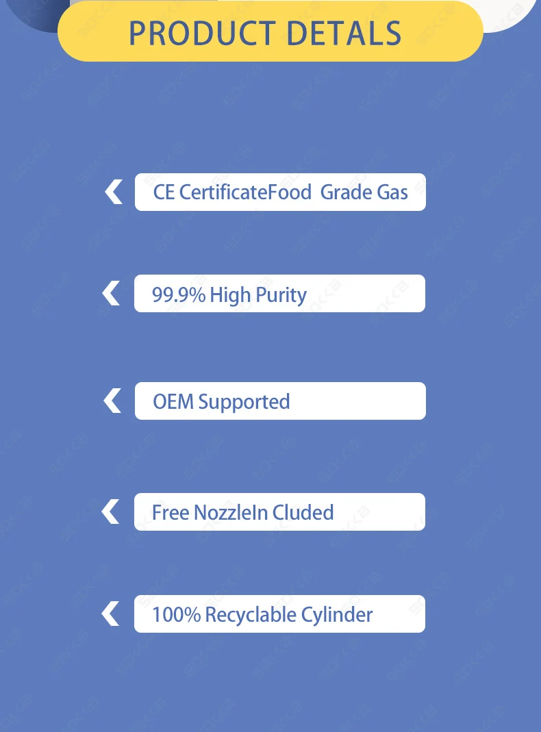 Factory Whipped Cream Charger 3.3l Fast Gas Cream Charger 2000g Golden